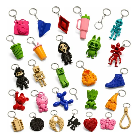 Pack +30 Arquivos STL Chaveiros para Impressão 3D – Modelos Digitais