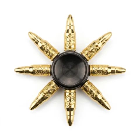 Fidget Spinner Dourado com Design Estilizado