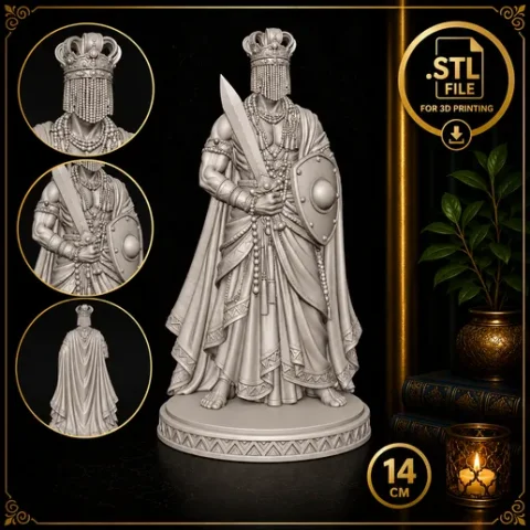 Oxalá com espada e escudo – Arquivo STL para impressão 3D