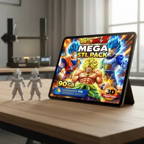 Mega Pack Dragon Ball Z STL 90GB Impressão 3D FDM Resina Google Drive