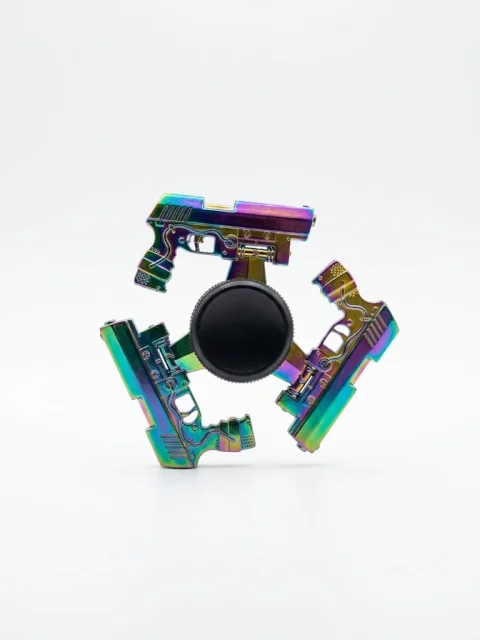 Fidget Spinner com Design de Armas Coloridas