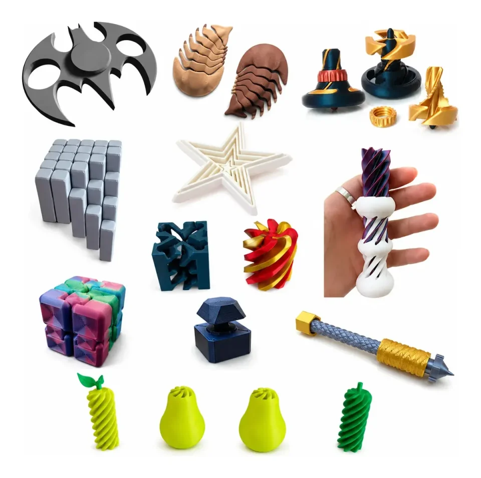 Pacote +100 Fidget Toys STL e 3MF para Impressão 3D – Modelos para Imprimir