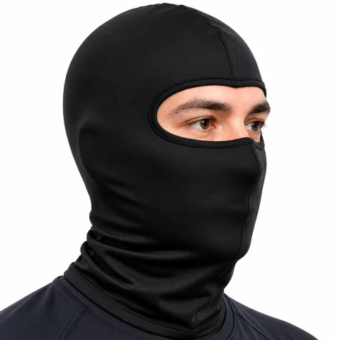 Balaclava Multiuso Preta Touca Ninja em Tecido Elástico